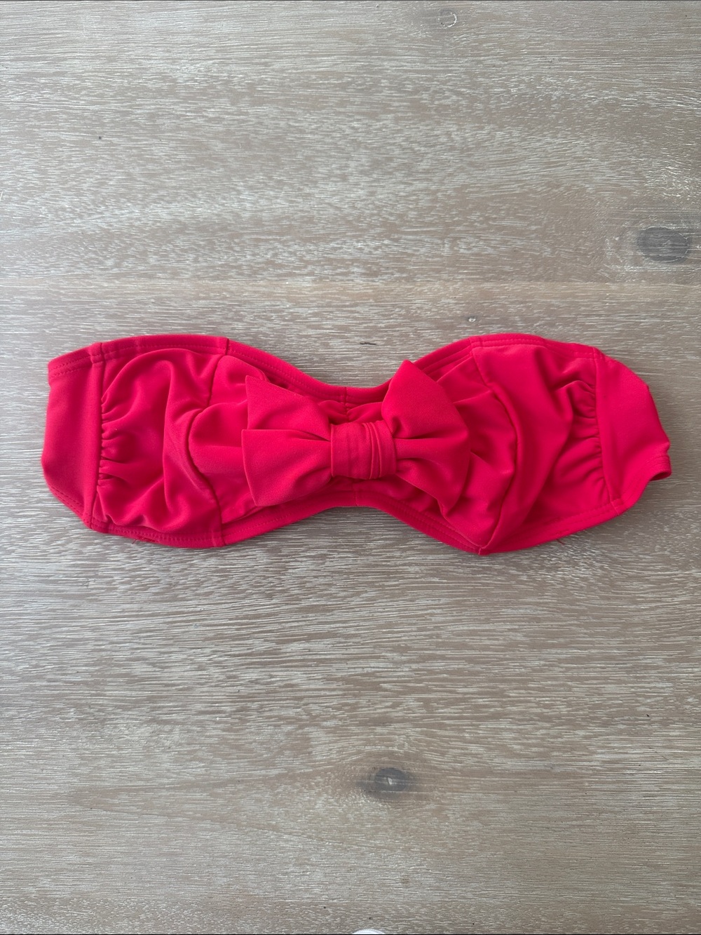 Bow Front Strapless Swim Top | M